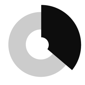 Ícono de gráfico circular de casi dos tercios Ícono de gráfico circular de casi dos tercios